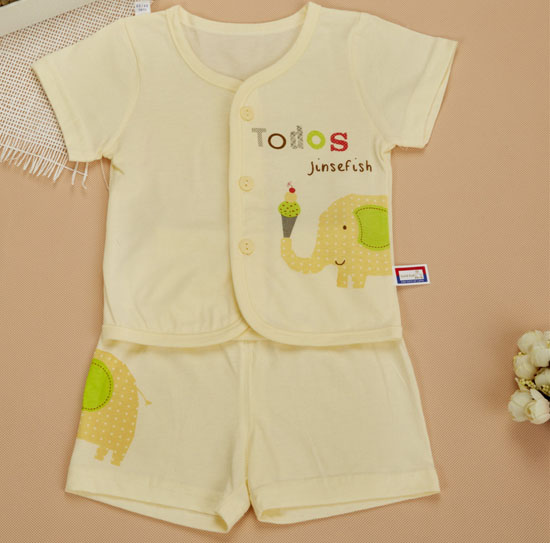 金色小魚(yú)純棉素色單面大象束口短袖桃開(kāi)套