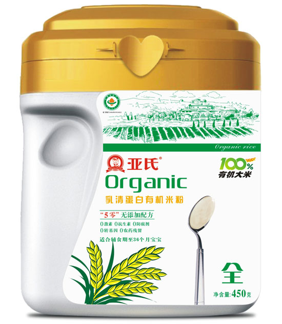 亞氏乳清蛋白有機米粉罐裝