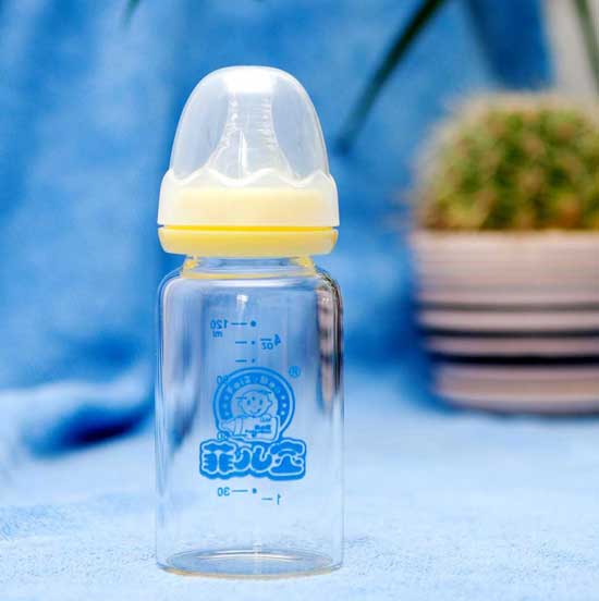 菲兒寶120毫升標(biāo)口高硼硅晶鉆玻璃奶瓶