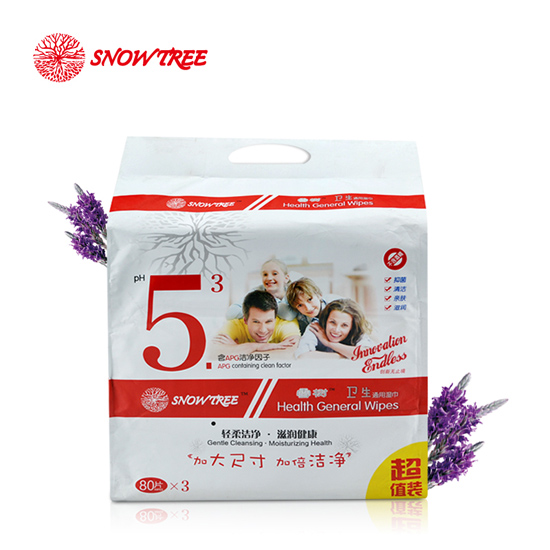 雪樹80片3連包衛(wèi)生通用濕巾