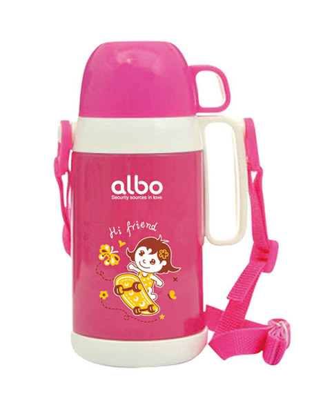 愛(ài)樂(lè)寶400ml兒童真空水壺粉