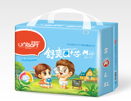 優(yōu)妮舒爽U+芯風尚紙尿褲中包