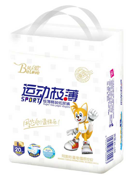 貝+愛(ài)運(yùn)動(dòng)絲薄紙尿褲L-20片
