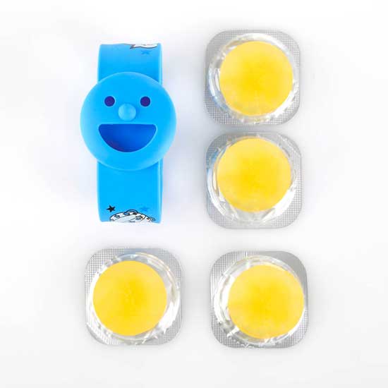 風語笑臉藍色+4豆防蚊手表