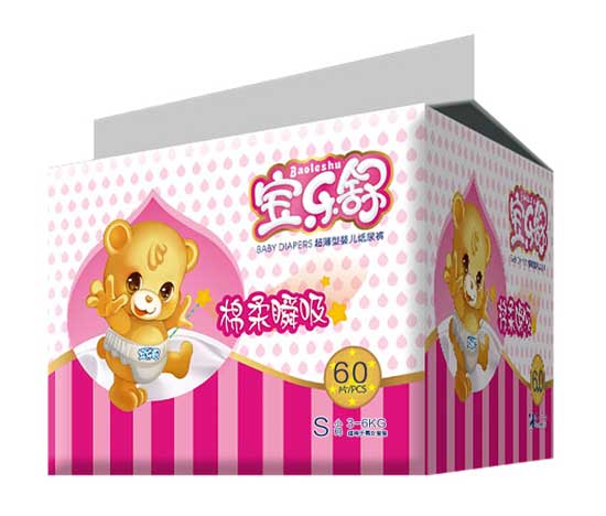 寶樂(lè)舒棉柔瞬吸超薄紙尿褲大包S碼