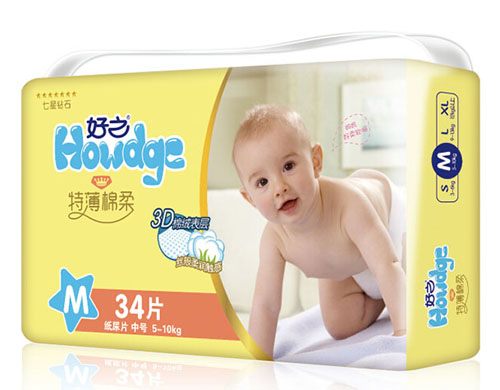 好之特薄棉柔嬰兒紙尿片M碼34片