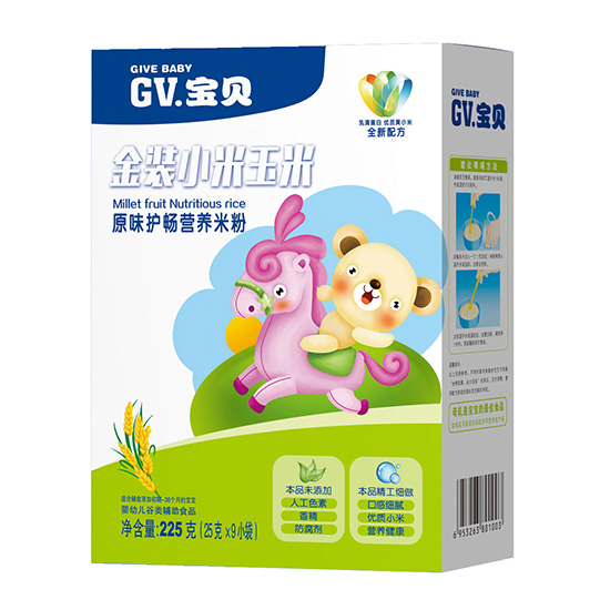 GV寶貝金裝小米玉米原味護(hù)暢營養(yǎng)米粉