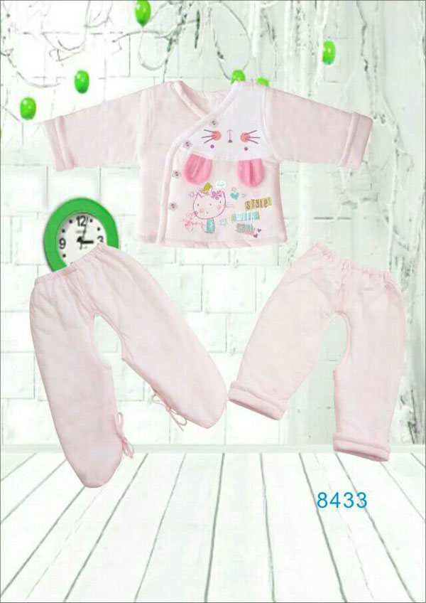 快樂小天天保暖棉衣套裝 粉色