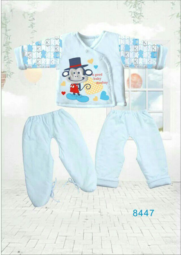 快樂小天天保暖棉衣套裝 淺藍(lán)色