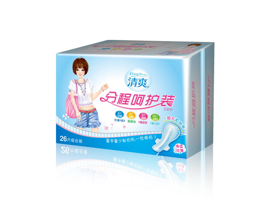 清爽U氧系列---分程呵護裝26片絲薄棉柔衛(wèi)生巾