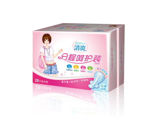 清爽U氧系列---分程呵護裝26片絲薄網(wǎng)面衛(wèi)生巾