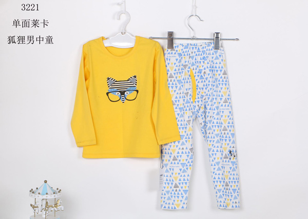 釣魚貓單面萊卡狐貍男中童內(nèi)衣