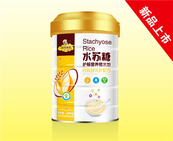 歐貝米拉水蘇糖護暢營養(yǎng)餐米粉鈣鐵鋅優(yōu)護配方聽裝