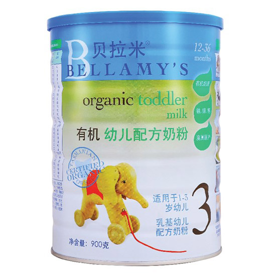 貝拉米有機幼兒配方奶粉三階段