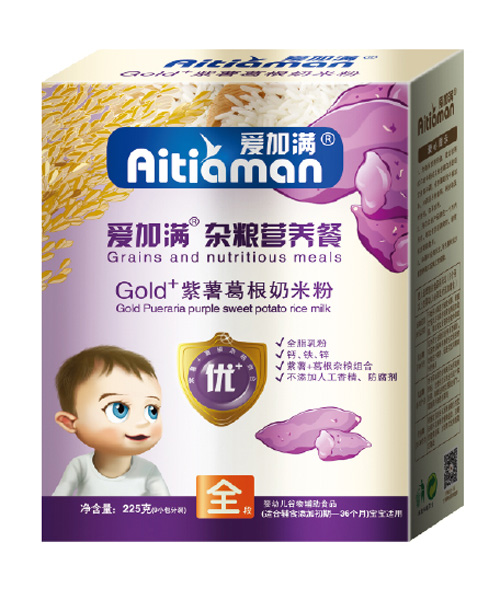 愛(ài)加滿(mǎn)紫薯奶米粉盒裝
