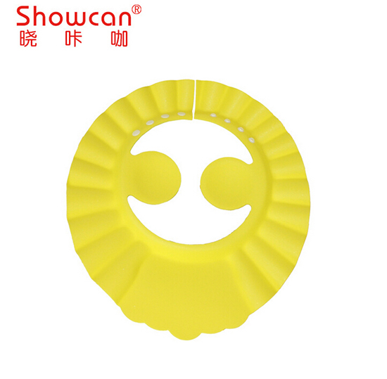 嬰兒高彈可調(diào)節(jié)EVA洗澡帽黃