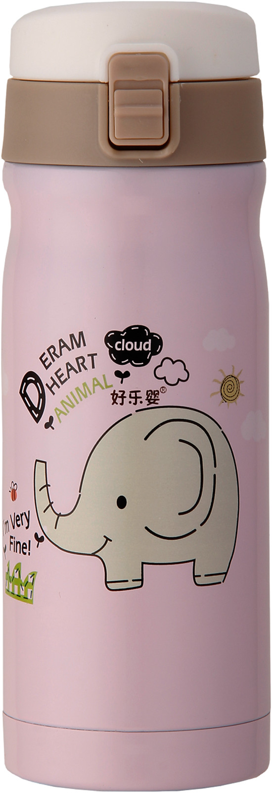 好樂(lè)嬰樂(lè)扣水杯淺粉色