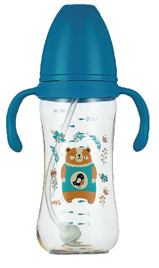 紐優(yōu)德國巴斯夫PPSU奶瓶300ml藍色