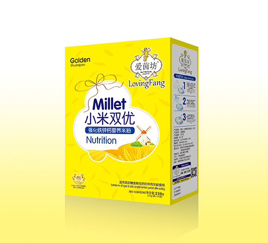 愛茵坊強化鐵鋅鈣營養(yǎng)小米雙優(yōu)米粉盒裝