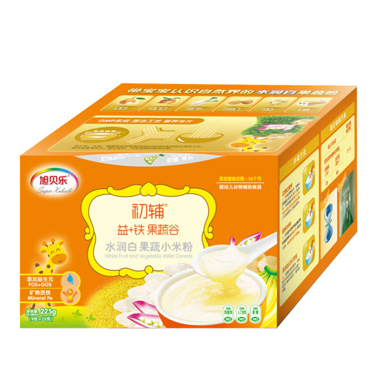 旭貝樂初輔水潤白果蔬小米粉