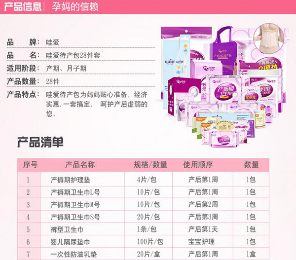 哇愛(ài) 待產(chǎn)包28件套孕媽信賴.jpg
