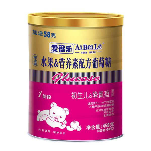 愛蓓樂樂458克水果&營(yíng)養(yǎng)素配方葡萄糖-初生兒