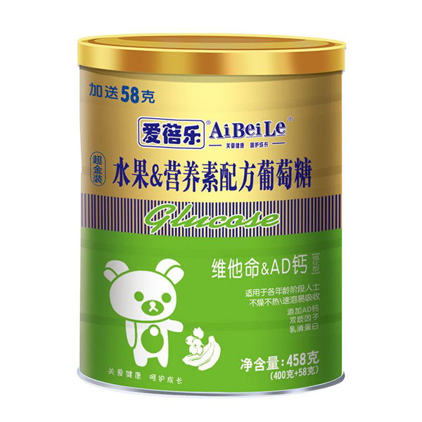 愛蓓樂樂458克水果&營(yíng)養(yǎng)素配方葡萄糖-維他命