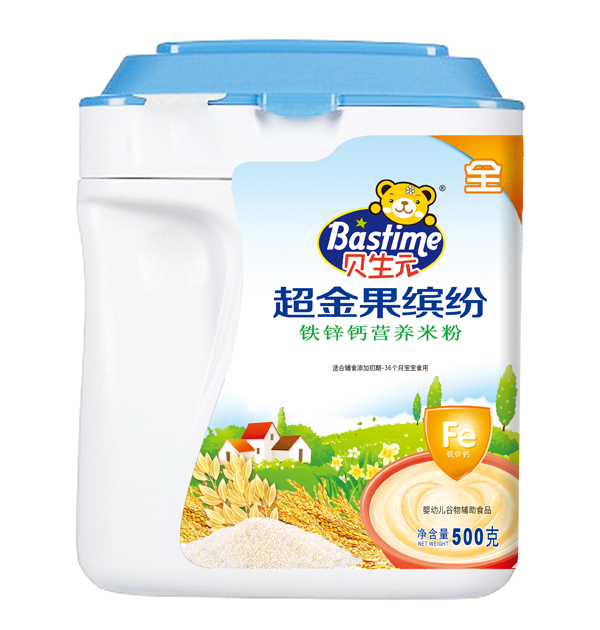 貝生元超金果繽紛鐵鋅鈣營(yíng)養(yǎng)米粉聽裝