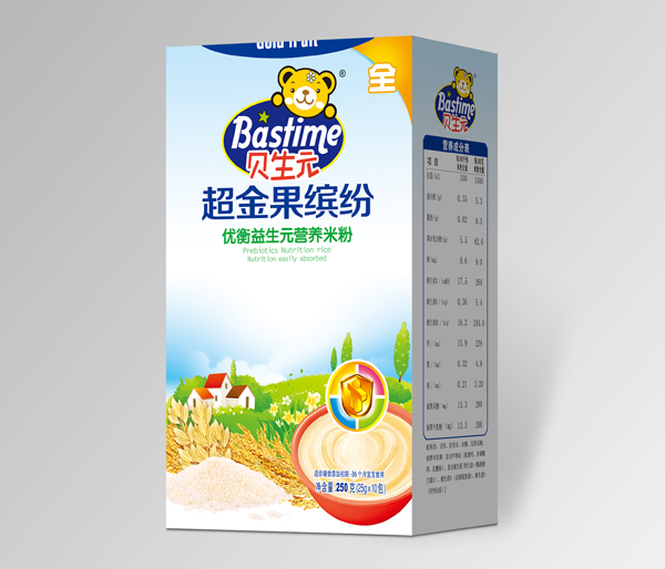 貝生元超金果繽紛優(yōu)衡益生元營(yíng)養(yǎng)米粉盒裝