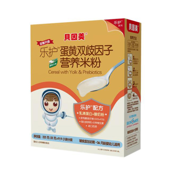 貝因美樂護(hù)蛋黃雙歧因子營養(yǎng)米粉