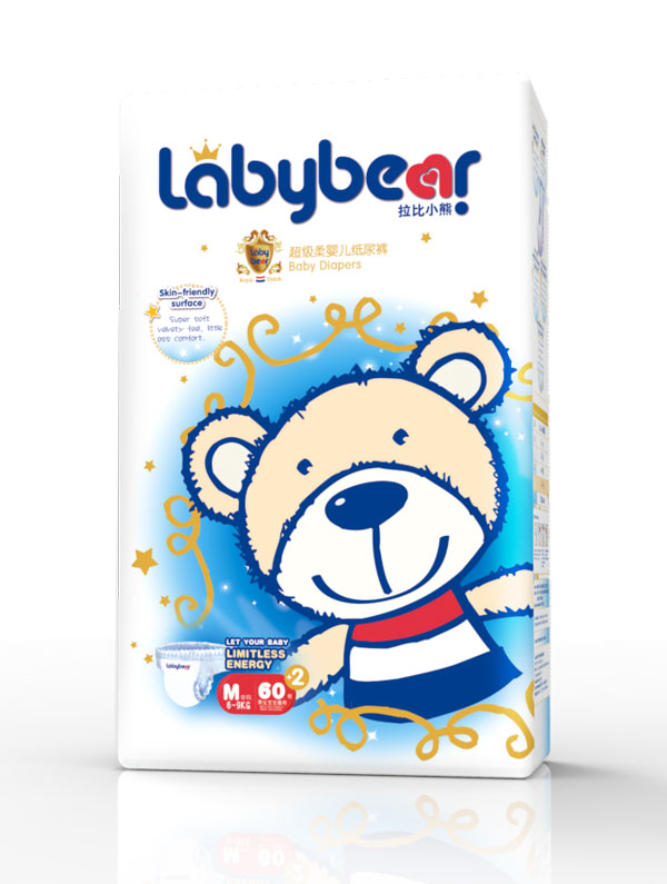 拉比小熊超級(jí)柔嬰兒紙尿褲M62