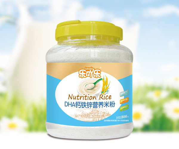 樂吖樂DHA鈣鐵鋅營養(yǎng)米粉桶裝