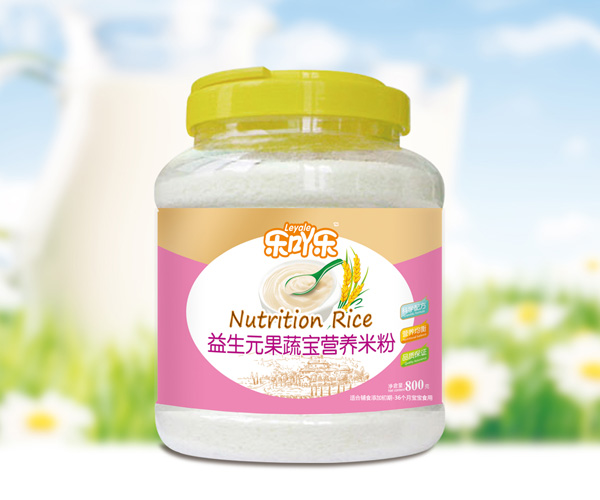 樂吖樂益生元果蔬寶營養(yǎng)米粉桶裝