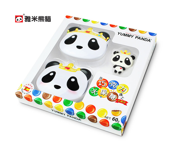 雅米熊貓水果糖+巧克力(60g珍藏版).jpg 雅米熊貓水果糖+巧克力(60g珍藏版).jpg