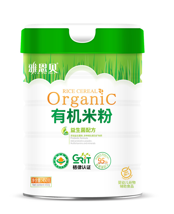 雅恩貝有機(jī)米粉-益生菌配方 桶裝