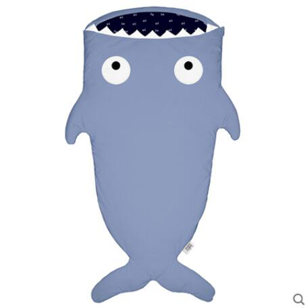 西班牙baby bites兒童大鯊魚睡袋 石板藍(lán)