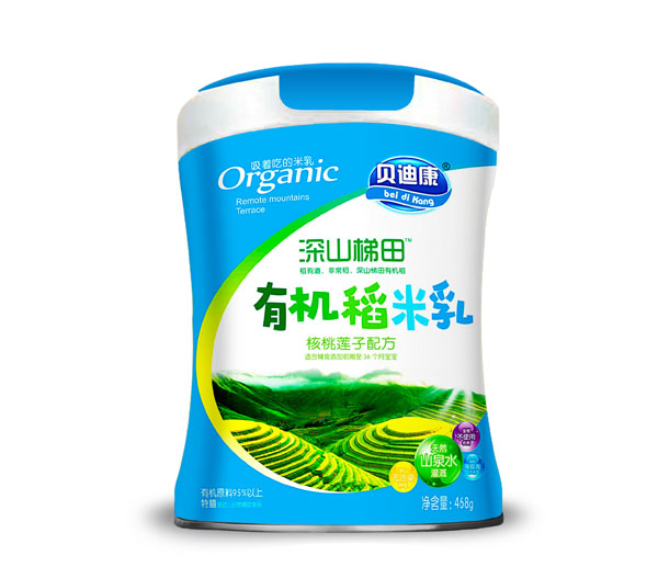 貝迪康深山梯田有機(jī)稻米乳-核桃蓮子配方 聽裝