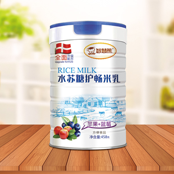 智慧熊水蘇糖護暢米乳-蘋果+藍莓