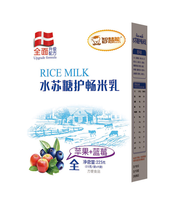 智慧熊水蘇糖護(hù)暢米乳-蘋果+藍(lán)莓 盒裝