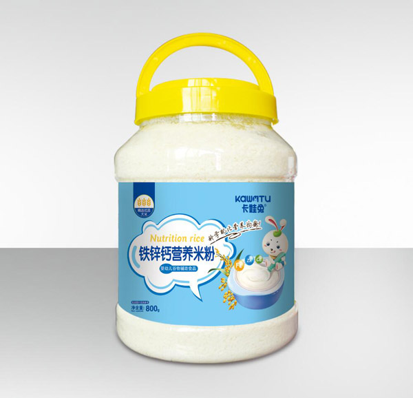 卡娃兔營養(yǎng)米粉-鐵鋅鈣桶裝800g