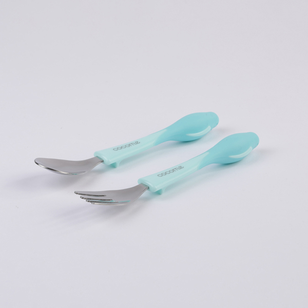 可可萌啾啾不銹鋼叉勺 藍(lán)