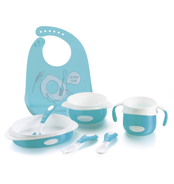 可可萌親子餐具 藍(lán)色