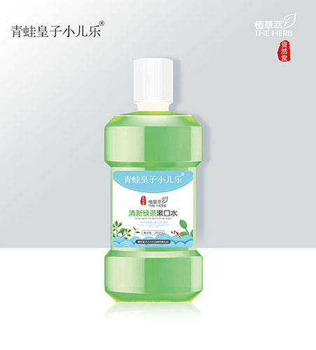 青蛙皇子小兒樂(lè)資然堂植草萃清新綠茶漱口水260ml