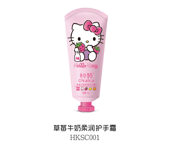 Hello Kitty初酷草莓牛奶柔潤護(hù)手霜 50g
