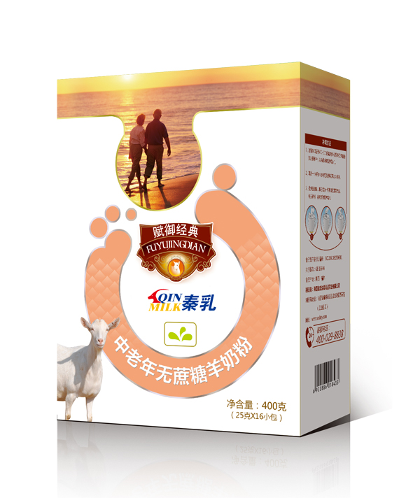 秦乳中老年無(wú)蔗糖羊奶粉 盒裝