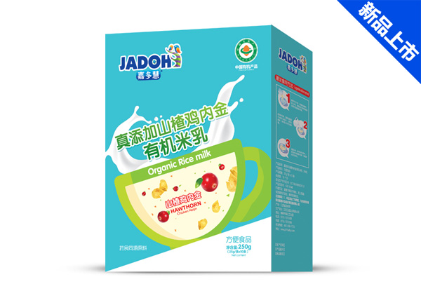 嘉多慧真添加蔬菜有機(jī)米乳(盒)-山楂雞內(nèi)金