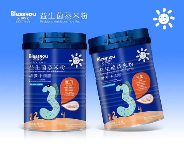 貝熙優(yōu)益生菌蒸米粉 胡蘿卜