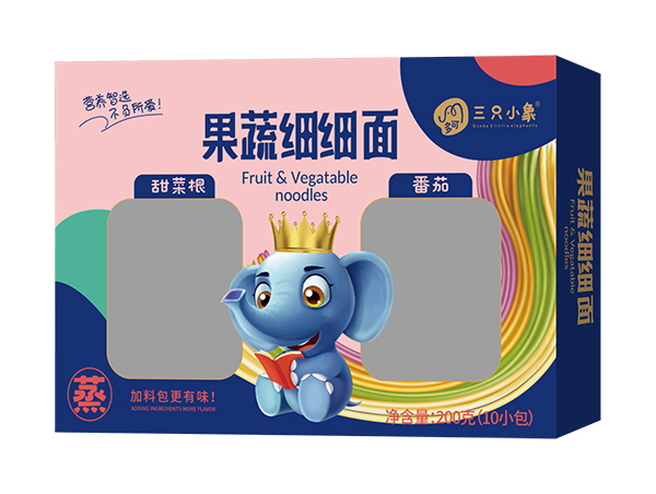 多可三只小象果蔬細(xì)細(xì)面 甜菜根+番茄