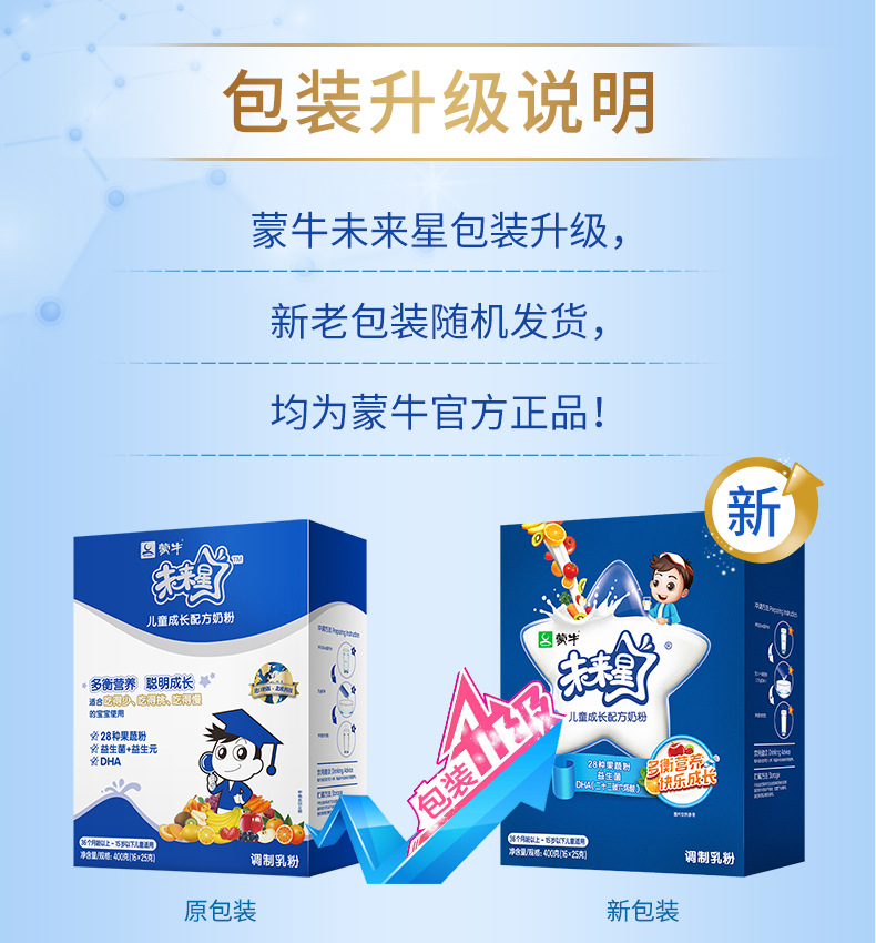 蒙牛未來星4段兒童成長配方牛奶粉400g盒青少年學(xué)生含鈣益生元奶粉4.jpg