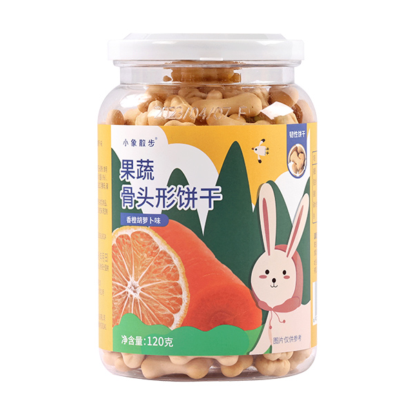 小象散步果蔬骨頭飛機形餅干-香橙胡蘿卜味